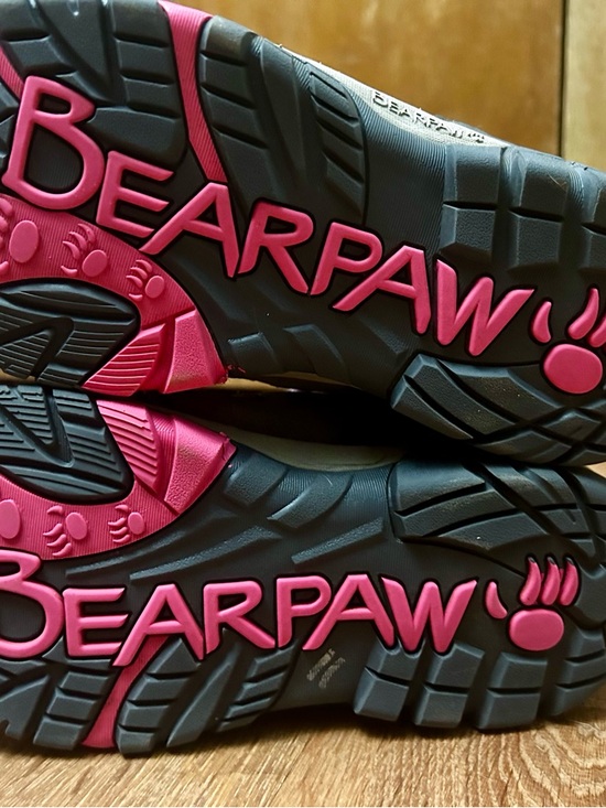 GUC BEARPAW Women's Corsica Wide Mid-Cut Hiking Boots 4390X Taupe/Pink Size 7 - Picture 10 of 12